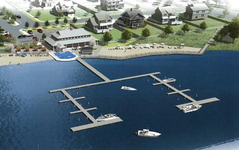 Plans include a 3,259-square-foot restaurant and 25 boat slips along Arnell Creek in the Osprey Point subdivision. SUBMITTED GRAPHIC